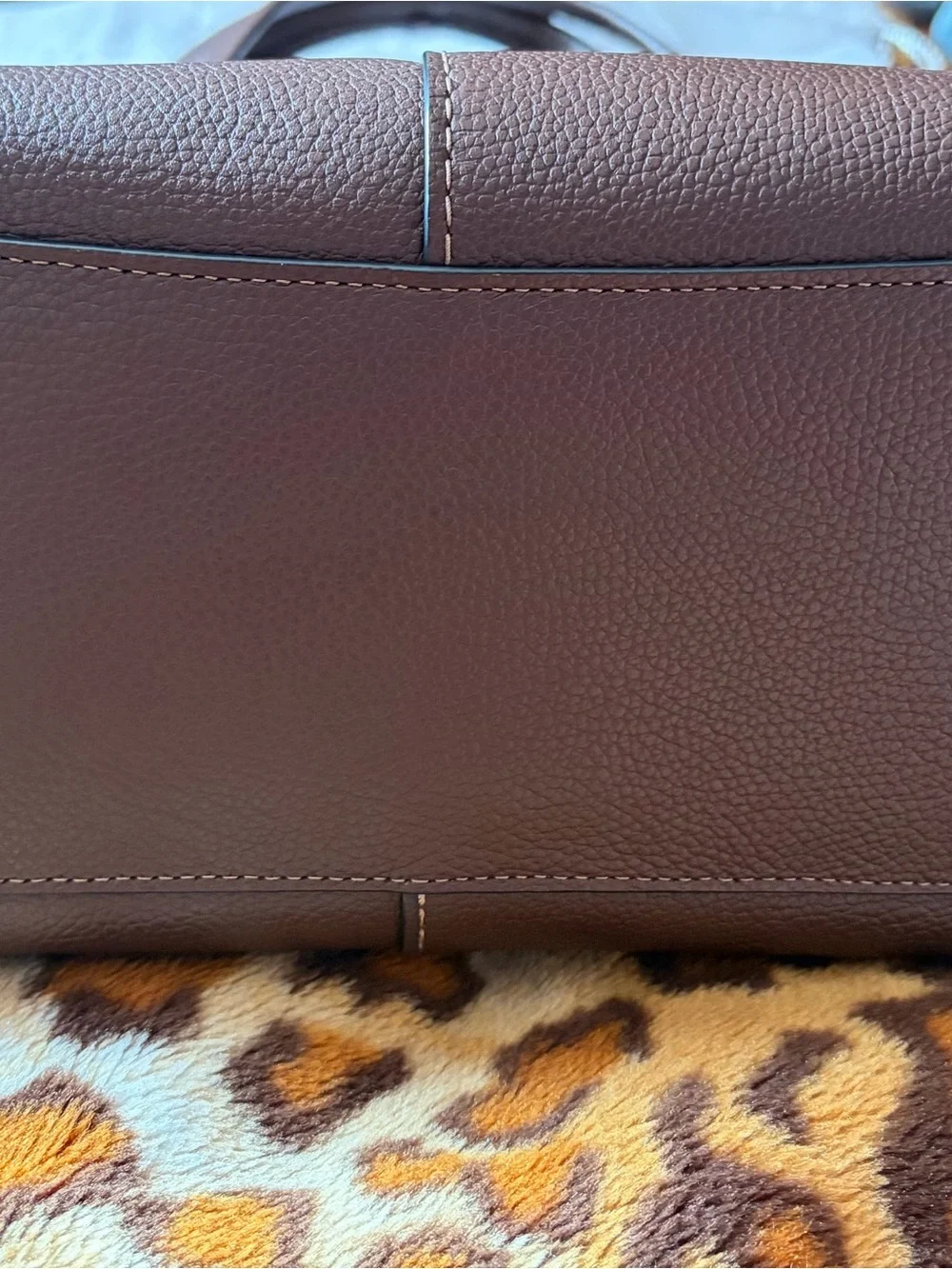 Coach Pebbled Leather Shoulder Bag in Dark Brown